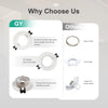 GY 12er LED Einbaustrahler inkl. GU10 Fassung, LED GU10 Einbaurahmen Decken Spot Weiß Rund, Fassung für MR16 LED Leuchtmittel, 35° Schwenkbar, Ø75 x 85mm Lochdurchmesser - GY STORE