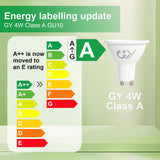 GY GU10 LED Lampe 4W 720 Lumen ersetzt 60W Halogen Energieeffizienzklasse A