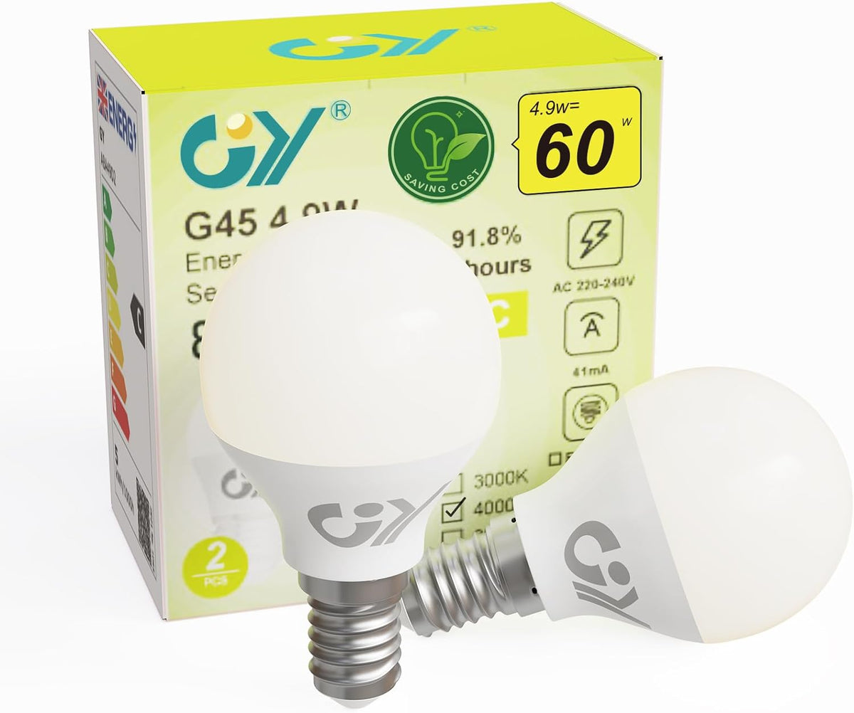 GY E14 G45 LED Lampe 4.9W 807 Lumen Energieeffizienzklasse C