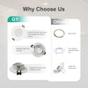 GY 6 LED Recessed Spotlights with GU10 Socket IP65 for Bathroom Kitchen, Round White Ceiling Frame, Compatible with MR16 LED Bulbs, 35° Adjustable - GY STORE