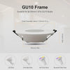 GY 6 LED Recessed Spotlights with GU10 Socket IP65 for Bathroom Kitchen, Round White Ceiling Frame, Compatible with MR16 LED Bulbs, 35° Adjustable - GY STORE