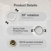 GY 12 Pack LED Recessed Spotlight with GU10 Socket Round Ceiling Downlight Frame for MR16 Bulbs 35° Adjustable Ø75–100 mm Cutout Without Bulbs