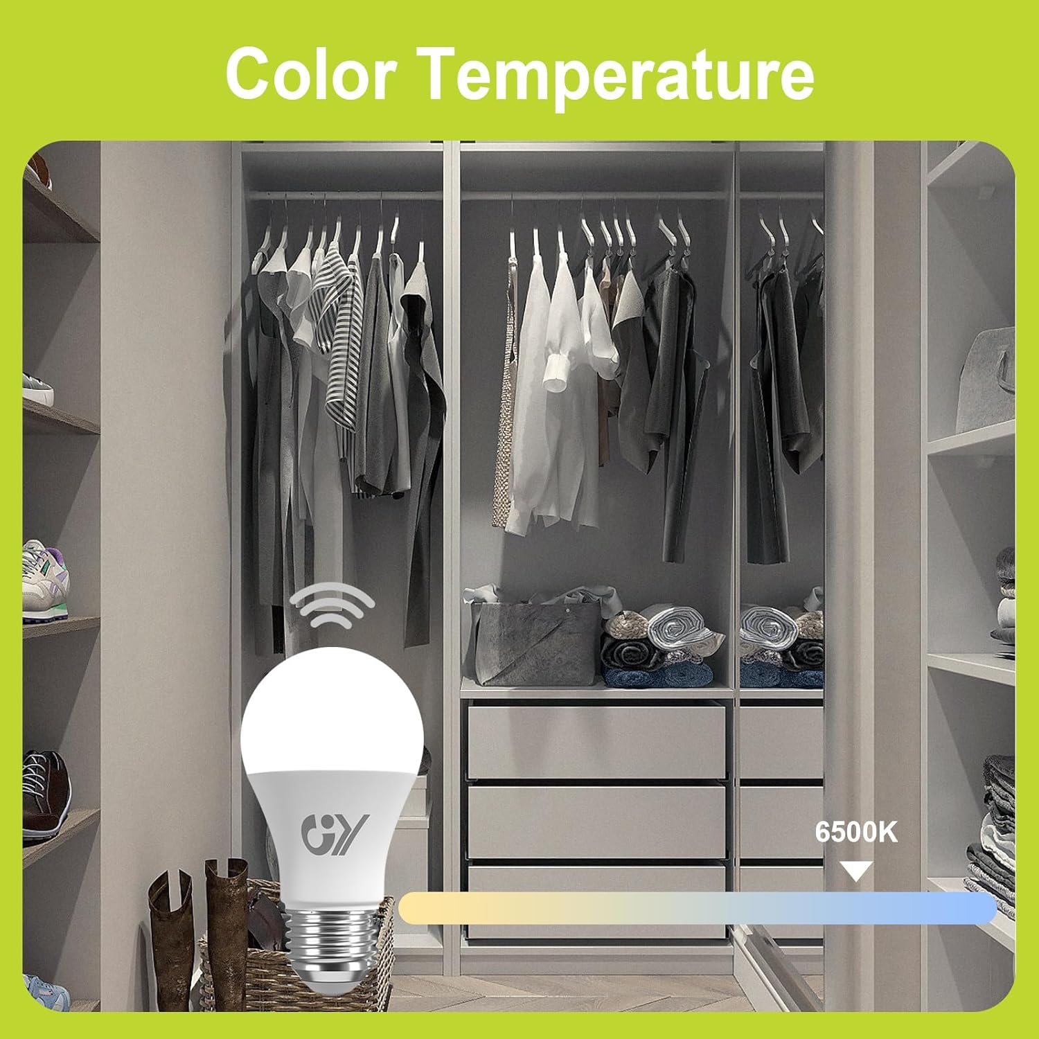 GY E27 A60 LED Lampe 6.5W mit Sensor Energieeffizienzklasse C
