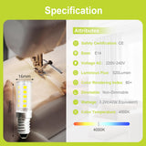 GY E14 LED Kühlschranklampe 3.2W 520 Lumen ersetzt 40W Energieeffizienzklasse C