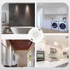 GY 6 LED Recessed Spotlights with GU10 Socket IP65 for Bathroom Kitchen, Round White Ceiling Frame, Compatible with MR16 LED Bulbs, 35° Adjustable - GY STORE
