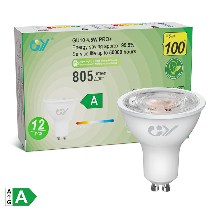 GY LED GU10 4.5W 805lm